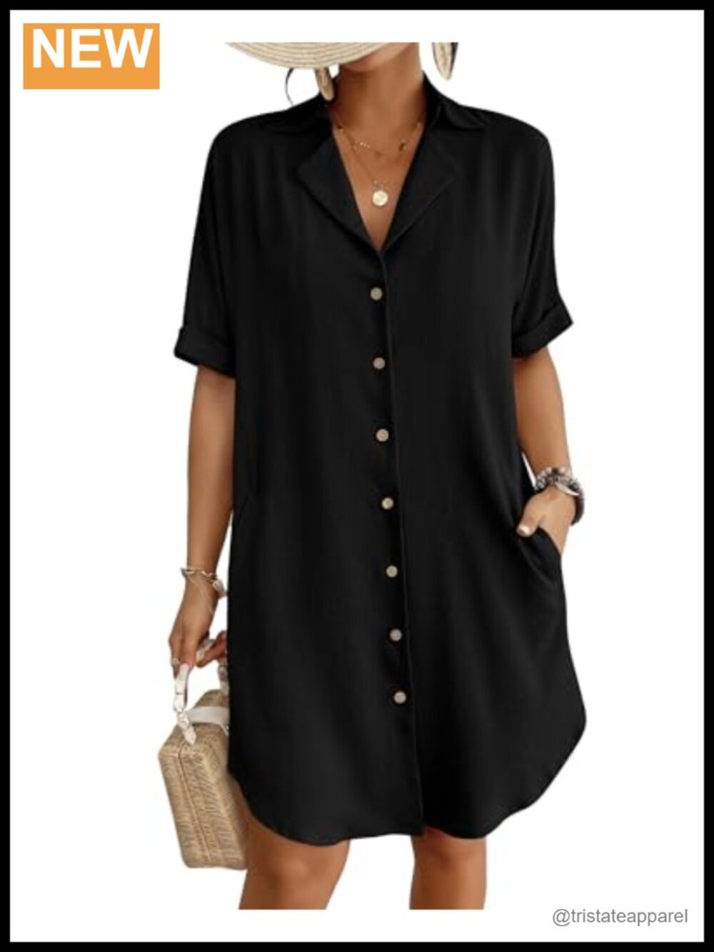 Women's Swim Cover Up Button Down Short Sleeve Beach Shirt UPF 15 Polyester